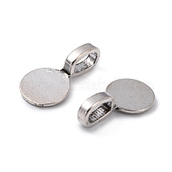 Клей из сплава в тибетском стиле на плоских подушечках для подвесок&nbsp;X-TIBEP-1124-AS-FF