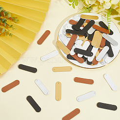 100 шт. 5-х цветные бирки из искусственной кожи&nbsp;AJEW-CL0001-36