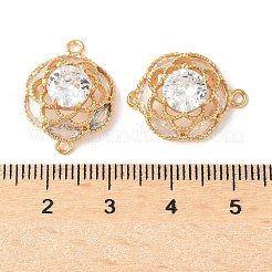 Подвески-соединители из латуни с цветком KK-A253-04G