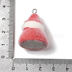 Рождественские подвески из непрозрачной смолы с эффектом флокирования RESI-F062-04B