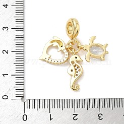 Латунь микропаве прозрачный кубический цирконий европейские подвески с подвесками KK-K368-31G