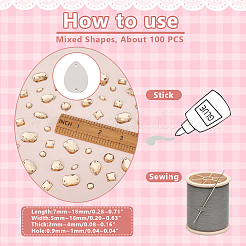 4 комплект акриловых пришивных стразов DIY-GA0007-23