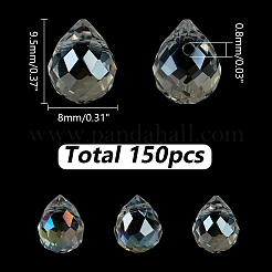 150 шт. Прозрачные стеклянные бусины GLAA-HY0001-33