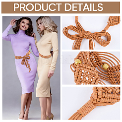 1 Stück Boho Baumwollgürtel für Damen&nbsp;FIND-CP0003-65A
