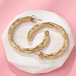 Серьги-гвоздики в форме буквы С из нержавеющей стали 304 EJEW-V016-09G-02