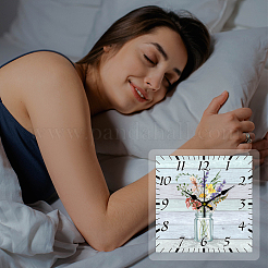 Настенные часы с принтом из мдф HJEW-WH0059-003