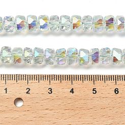 Прозрачные стеклянные бусины гальваническим пряди EGLA-K071-04B