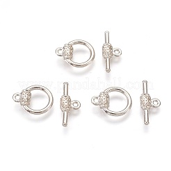 合金マンテル  プラチナ  リング：18x14.5x4mm  穴：1.5mm  バー：22x9x3.5mm  穴：1.5mm.&nbsp;PALLOY-WH0031-04P