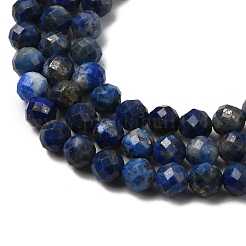 Нитки бусины из натурального ляписа-лазури G-T108-36-1