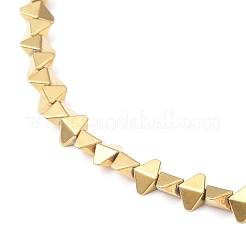 Гальванизировать синтетические немагнитных гематита бусы пряди G-F740-03A