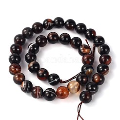 Естественно агат круглый шарик нити G-M117-10mm-01