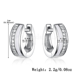 925 Серебряное кольцо серьги обруча NI6866