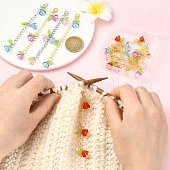 10 pz 5 colori decorazioni pendenti acriliche a forma di fiore&nbsp;HJEW-FS00087