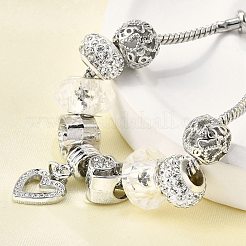 Сплав европейские бусины браслеты с подвесками BJEW-F495-21P