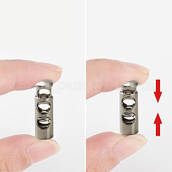 合金カードロック20個  豚の鼻のバックル 引き出し式バックルカード  プラチナ  22x7mm  穴：5mm  20個/セット&nbsp;FIND-GF0008-48A-P