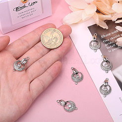 6 шт. латунная раскладывающаяся застежка с хрустальными стразами KK-CA0002-69B