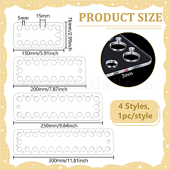 4 Stück 4 Stile Acrylgarn-Wickelplatte&nbsp;DIY-BC0013-91