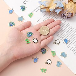 30шт 6 стиля подвески из сплава с эмалью&nbsp;ENAM-CJ0004-26