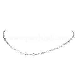 Цепочка из нержавеющей стали 304 с ромбовидными звеньями&nbsp;NJEW-JN05939