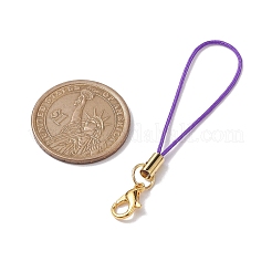 ナイロン携帯ストラップ  亜鉛合金カニカン付き  ミックスカラー  6.5cm  約7個/セット&nbsp;HJEW-JM01907
