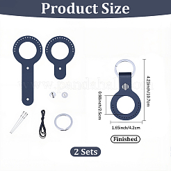 Комплекты застежек для подвески кошелька из коровьей кожи&nbsp;PURS-WH20005-06G