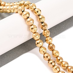 Гальванические нити из синтетических немагнитных гематитовых бусин&nbsp;G-H027-B01-04