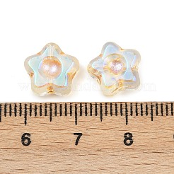 Гальванопокрытие и стеклянные бусины с золотым металлическим плетением&nbsp;EGLA-T029-02A