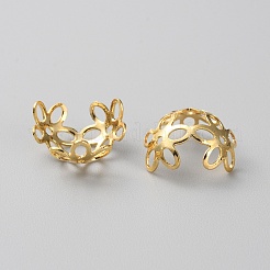 Tappo con perlina cava in ottone&nbsp;KK-WH0031-67D-G
