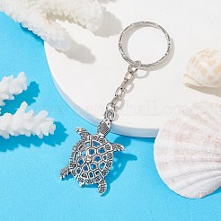 亀合金ペンダントキーホルダー  アンティークシルバー  9cm&nbsp;KEYC-JKC00701