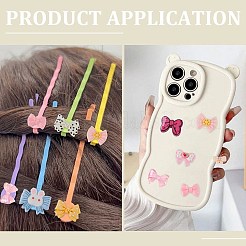 54 шт. 9 стиля полупрозрачных матовых смоляных кабошонов CRES-SC0002-62