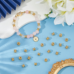 40 шт. латунные колпачки с двумя бусинами&nbsp;KK-BBC0022-78