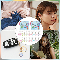 Маркеры петель подвески в виде листьев HJEW-AB00314