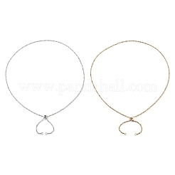 2 шт. 2 цвета 304 нержавеющая сталь сингапурская цепочка для изготовления ожерелья&nbsp;AJEW-JB01334