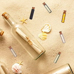 10шт 10 цвета пробка для стеклянных бутылок-пробок орнамент AJEW-DR0001-02