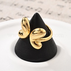 Кольца-манжеты-бабочки из нержавеющей стали 304&nbsp;RJEW-Q012-10G