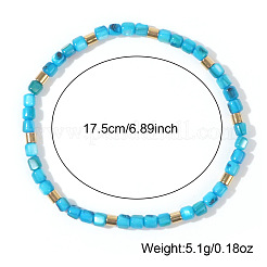 Бохо-стиль натуральные ракушки столбчатые бусины эластичные браслеты для женщин&nbsp;WU0042-3