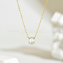 Винтажное серебряное ожерелье S925 с цирконием TX8720