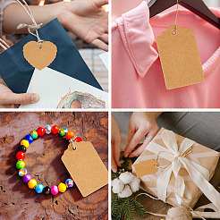 150 шт. 5 стили подарочных бирок из крафт-бумаги смешанной формы&nbsp;CDIS-TA0001-45