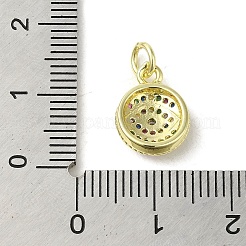 Adornos de latón micropavé de circonia cúbica&nbsp;KK-M283-15G-02