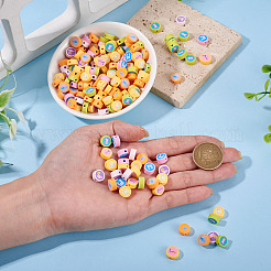 200 Stück bedruckte handgefertigte Polymer-Tonperlen&nbsp;CLAY-TA0002-11