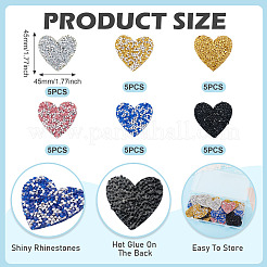 Полиэстеровые термоклеящиеся нашивки со стразами&nbsp;FIND-TA0002-53C