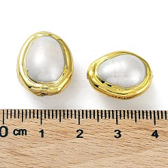 Обшивка стойки латунными бусинами с натуральным жемчугом кеши в стиле барокко KK-K348-23G