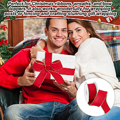 Лента из полиэстера с новогодней тематикой&nbsp;OCOR-WH0110-13A