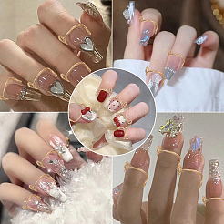 Латунные накладные ногти кольца MRMJ-AR0001-28G