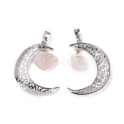 Подвески из натурального розового кварца G-L524-02P-01