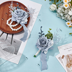 2 шт. 2 стиля шелковая ткань имитация розы корсаж на запястье&nbsp;AJEW-DR0002-08