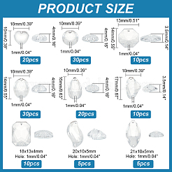140 шт. 9 стиля каплевидный/восьмиугольный/овальный пришивной стразы&nbsp;ACRT-PH0001-14A