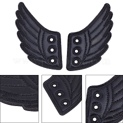 4 пара двухцветной ткани с фетровыми украшениями для обуви DIY-GF0009-86A