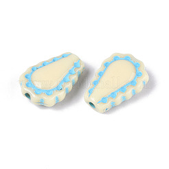 Окрашенные непрозрачные акриловые бусины OACR-T029-02O