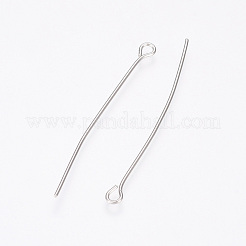 変色しにくい304ステンレススチール製アイピン  ステンレス鋼色  35mm  穴：2mm  ピン：0.8mm&nbsp;LS-STAS-D448-018P